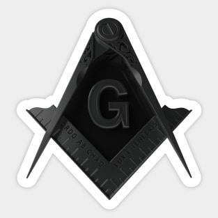 Stealth Square & Compass Masonic Freemason Sticker